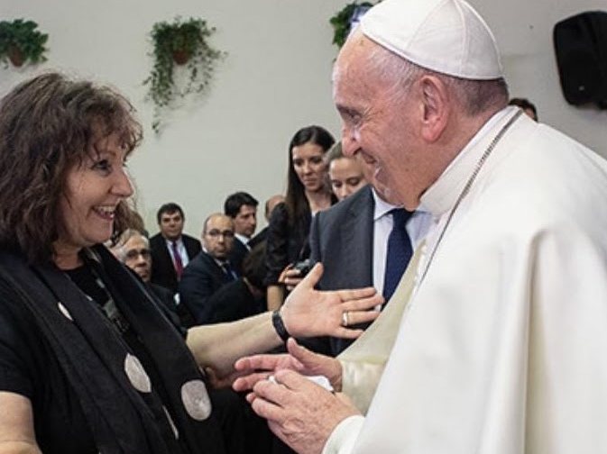 Leslee Udwin and Pope Francis